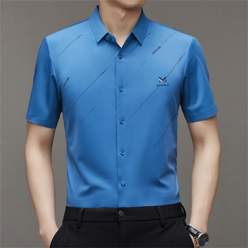 Blake | Chemise anti-rides en soie glacée pour hommes