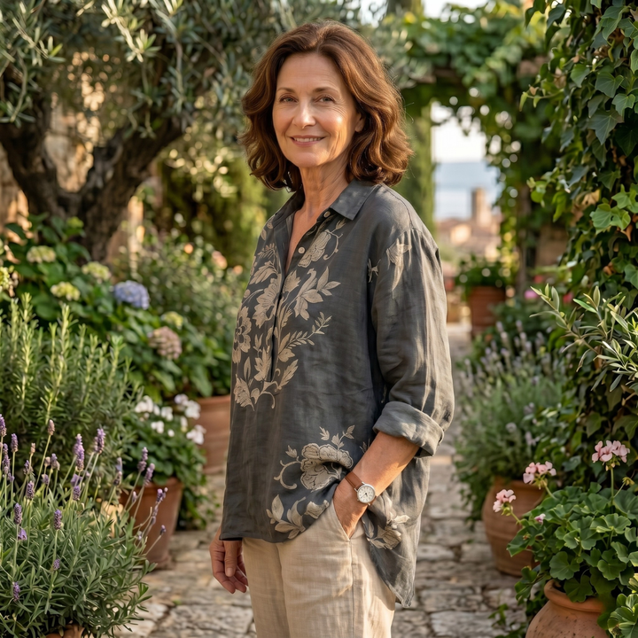 Gaia | Blouse élégante et respirante à motif floral