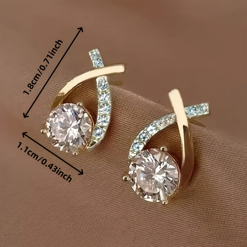 Xara | Boucles d'Oreilles Élégantes en Forme de Croix pour Usage Quotidien