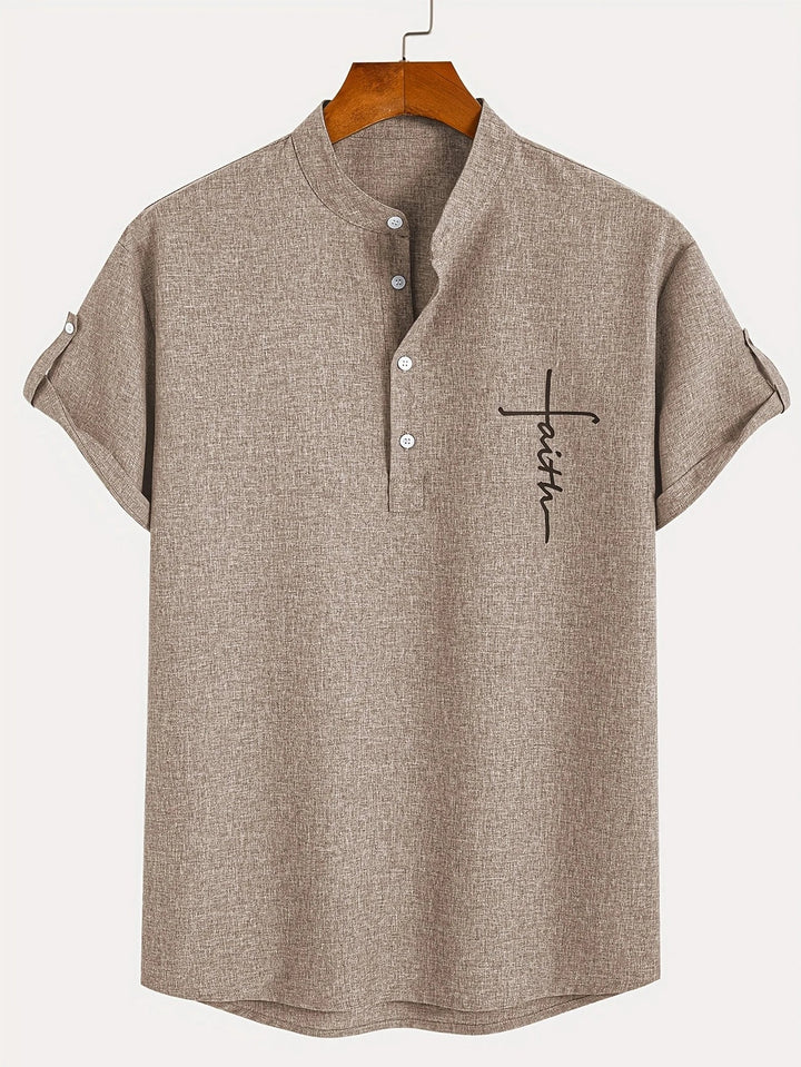 Hayes | Chemise élégante à manches courtes et col haut