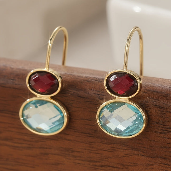 Perla | Boucles d'Oreilles Pendantes Ovales avec Design Artisanal Élégant