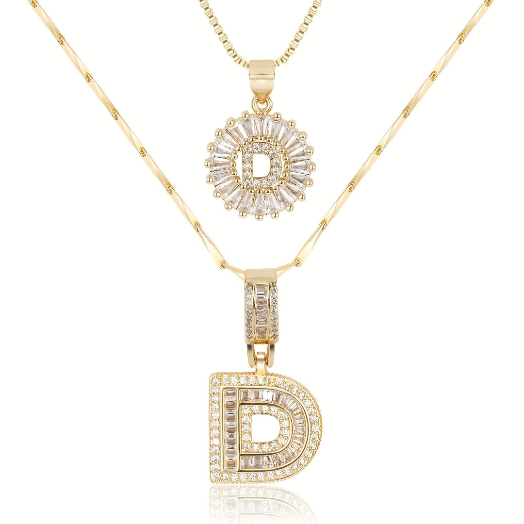Primrose | Colliers Initiales avec Diamants en Or 14k (2 pièces)