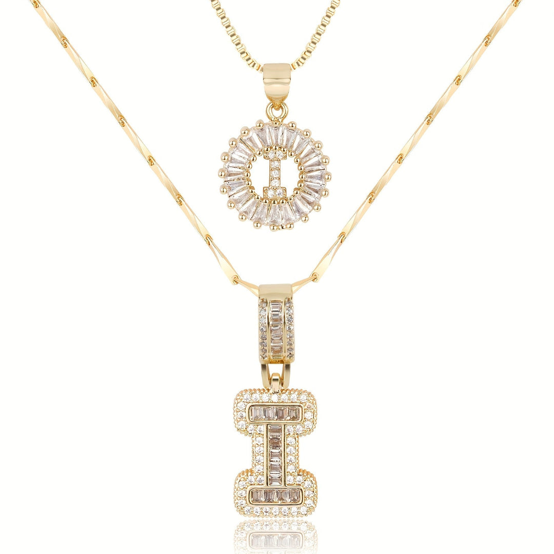 Primrose | Colliers Initiales avec Diamants en Or 14k (2 pièces)