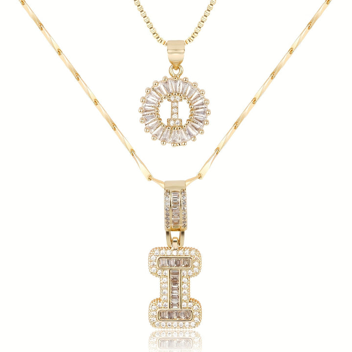 Primrose | Colliers Initiales avec Diamants en Or 14k (2 pièces)