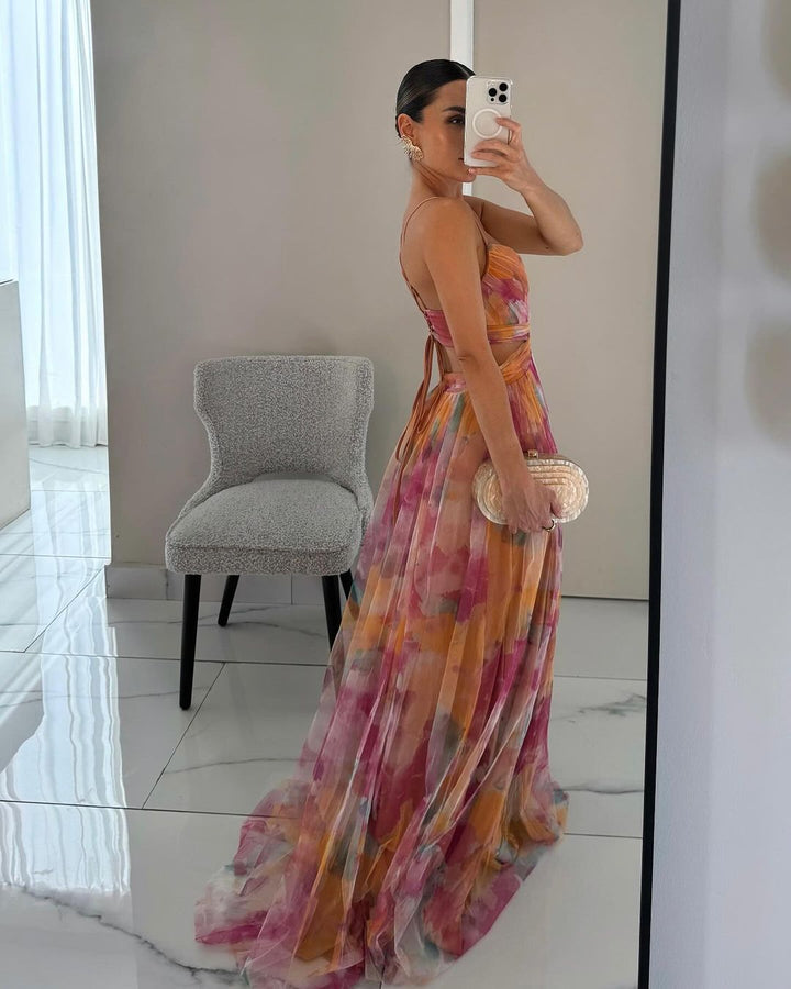 Orelavine | Maxi Robe Fleurie Enchanteresse au Style Élégant