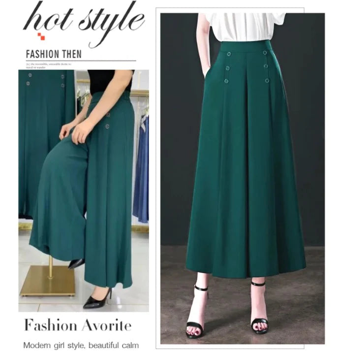 Nell | Pantalons plissés élégants avec jambes larges