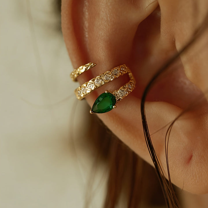 Seren | Boucle d'oreille Cuff avec Charme de Serpent