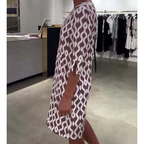Brisa | Robe midi Marga avec col exclusif