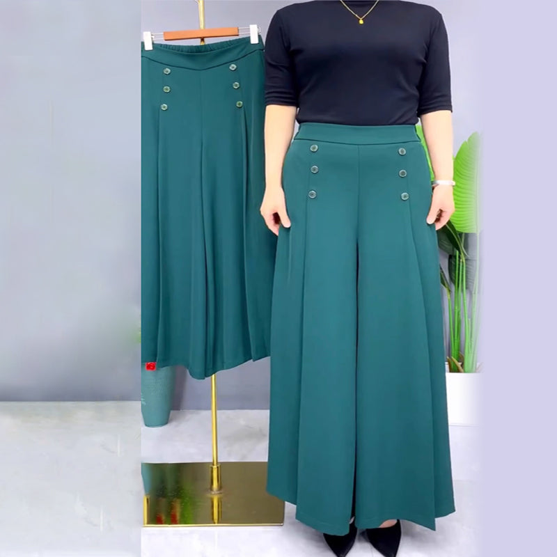 Nell | Pantalons plissés élégants avec jambes larges