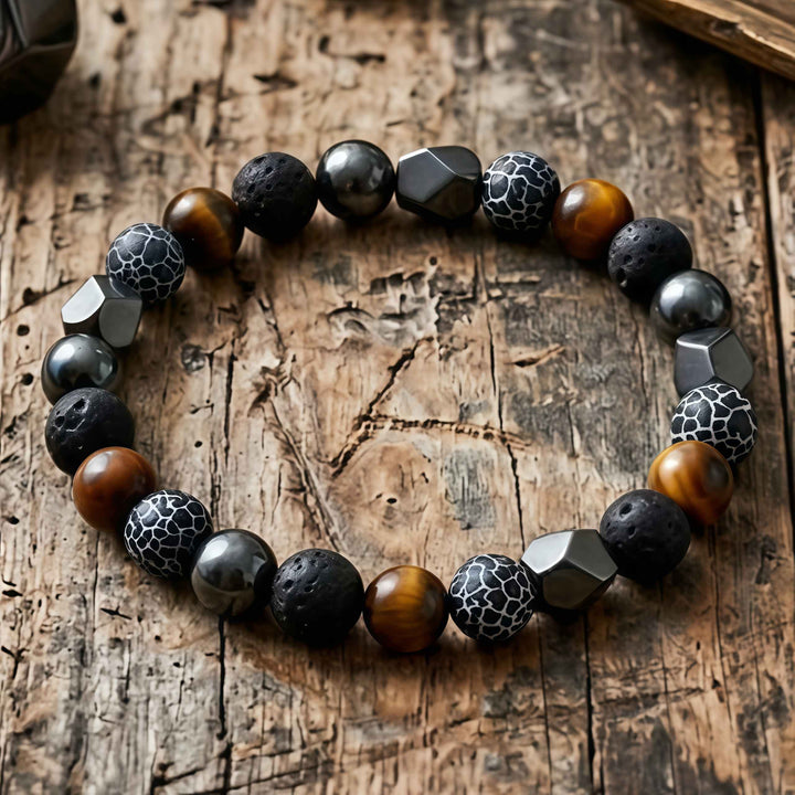 Korevane | Bracelet Artisanal en Pierre Naturelle et Hématite pour Homme