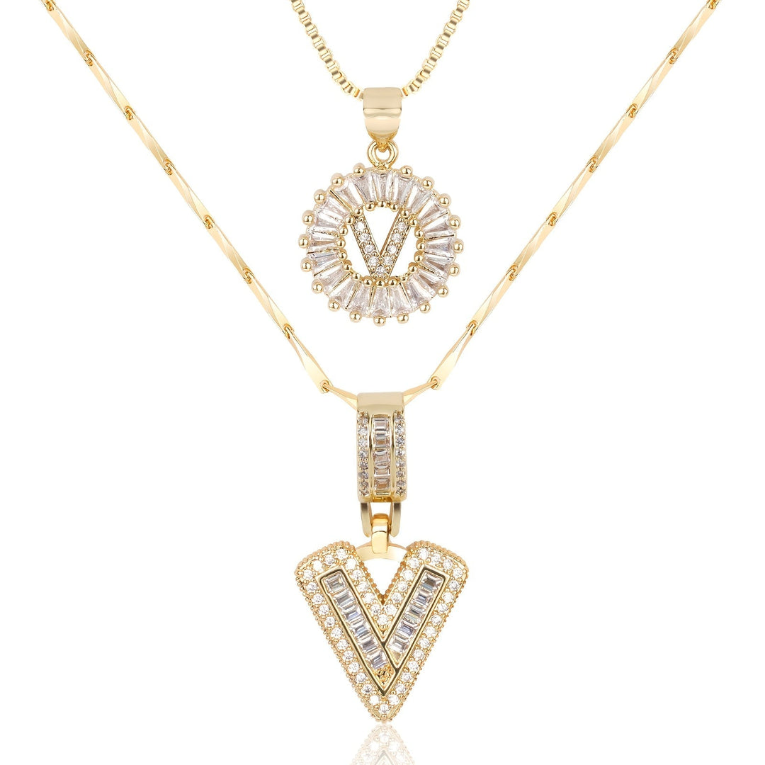 Primrose | Colliers Initiales avec Diamants en Or 14k (2 pièces)