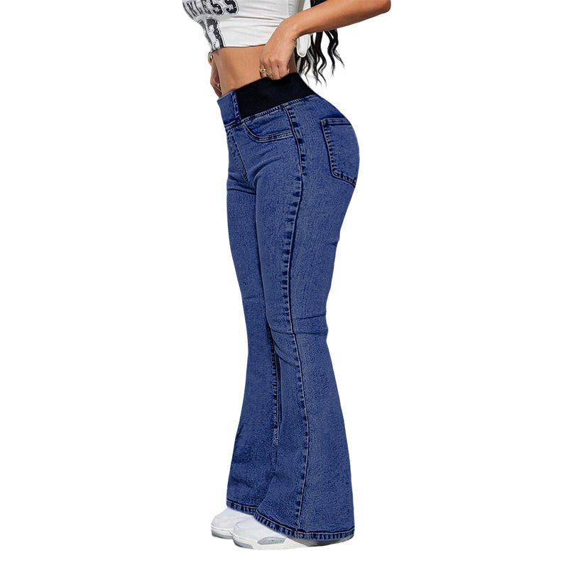 Yara | Jean femme taille haute avec jambes élastiques