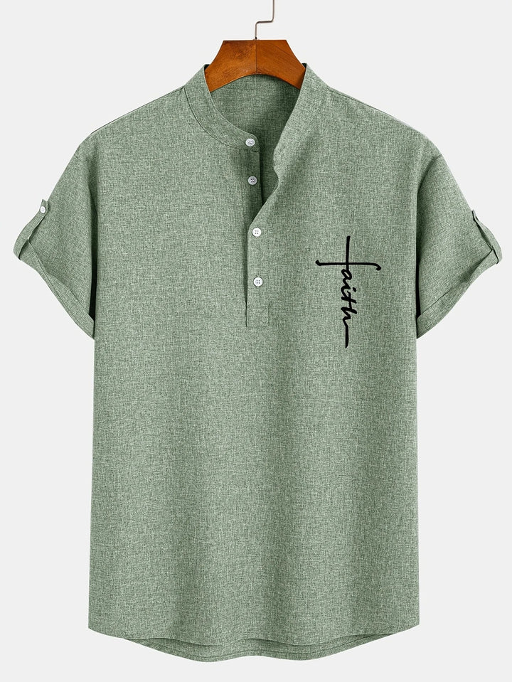 Hayes | Chemise élégante à manches courtes et col haut