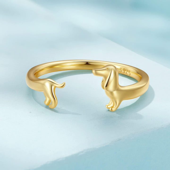 Perrira | Bague Minimaliste de Chien Teckel