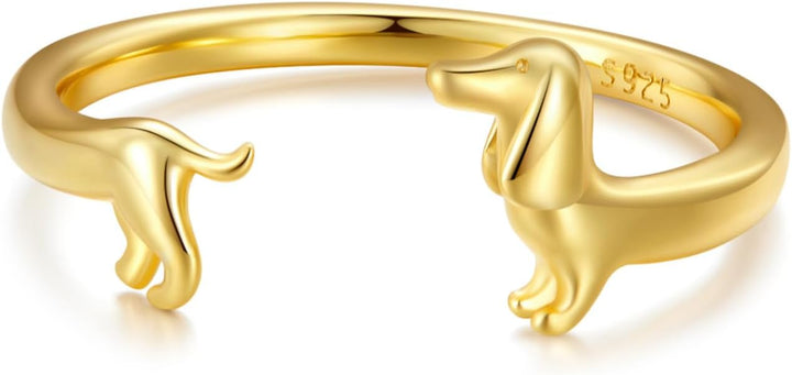 Perrira | Bague Minimaliste de Chien Teckel