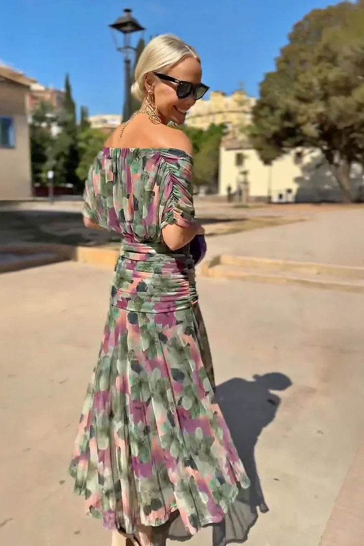 Novarente | Robe Maxi Élégante avec Décolleté en V pour Occasions Spéciales