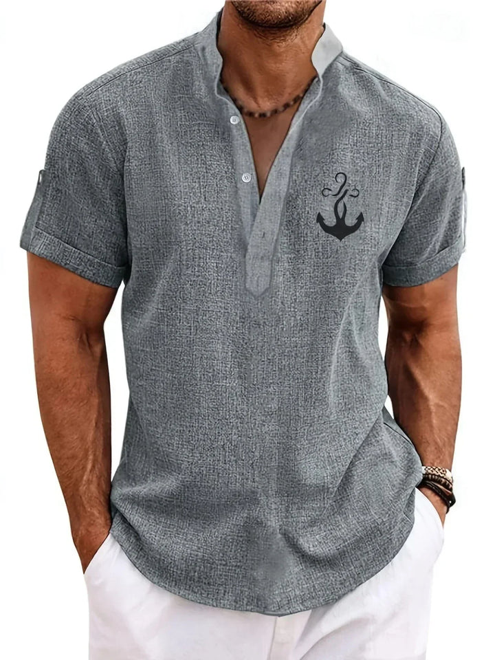 Hayes | Chemise élégante à manches courtes et col haut