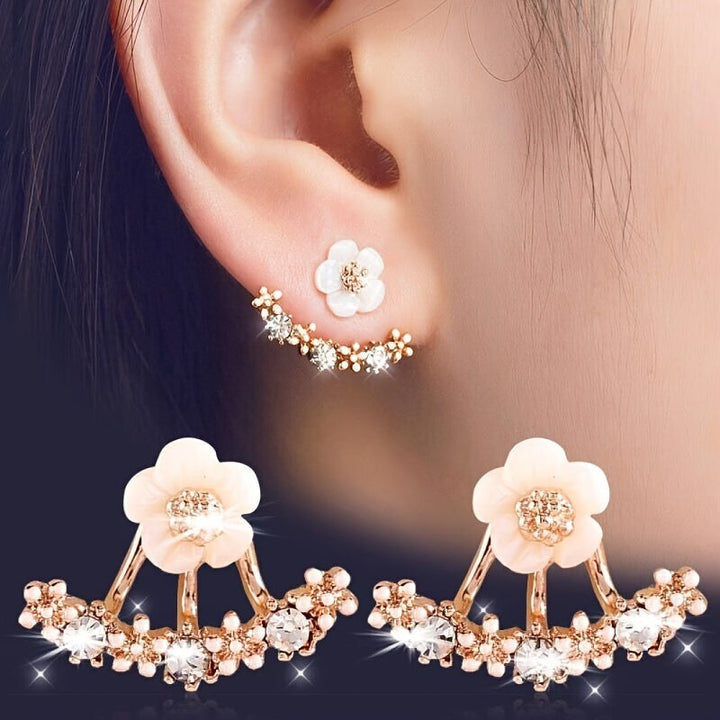 Faye | Boucles d'Oreilles Élégantes en Fleurs au Style Coréen