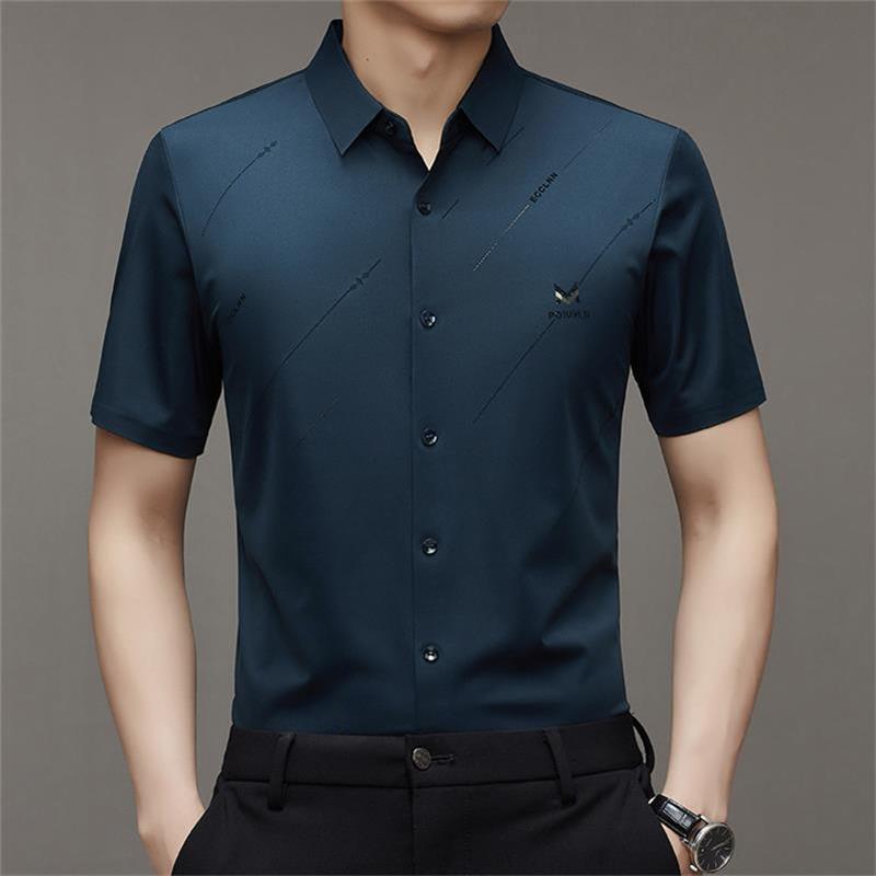 Blake | Chemise anti-rides en soie glacée pour hommes