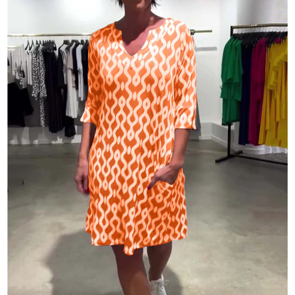 Brisa | Robe midi Marga avec col exclusif