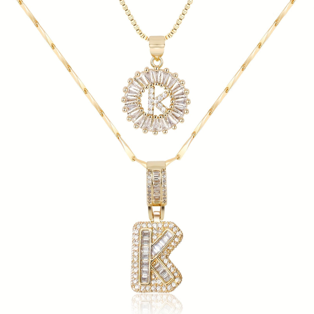 Primrose | Colliers Initiales avec Diamants en Or 14k (2 pièces)