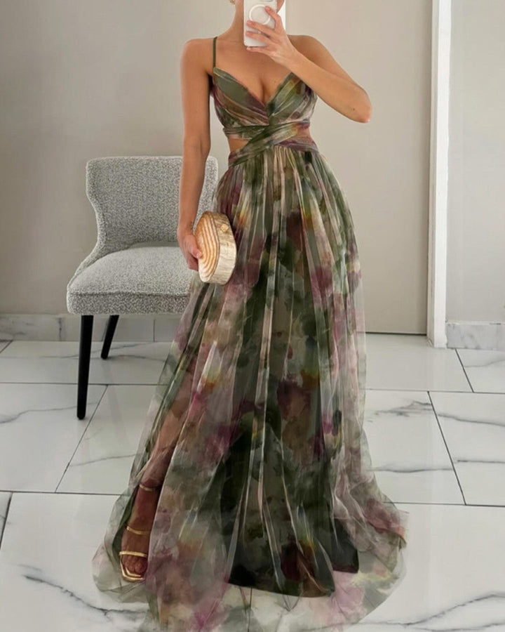 Orelavine | Maxi Robe Fleurie Enchanteresse au Style Élégant
