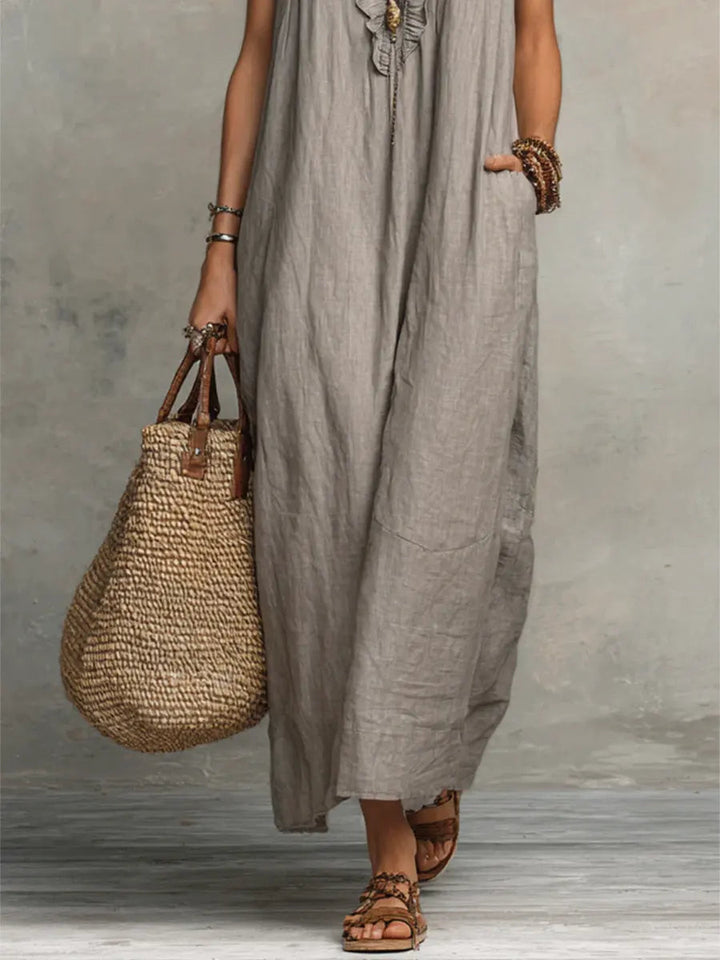 Hadira | Robe légère à volants au style artistique et bohème