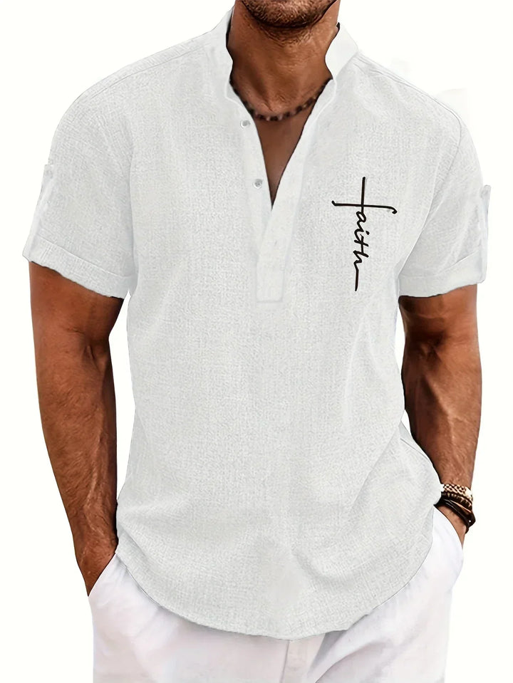 Hayes | Chemise élégante à manches courtes et col haut