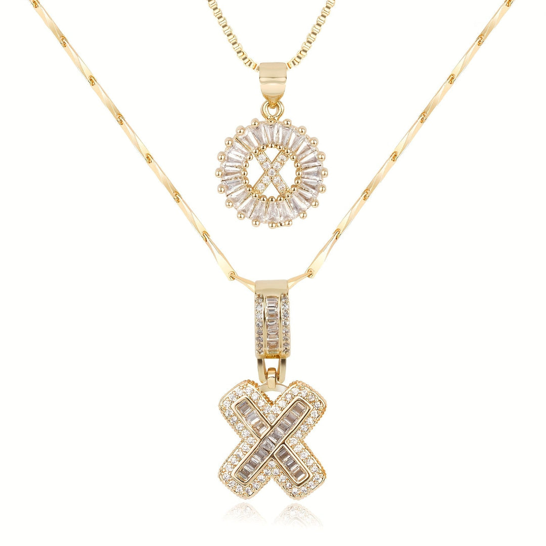 Primrose | Colliers Initiales avec Diamants en Or 14k (2 pièces)