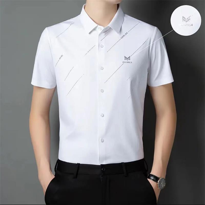 Blake | Chemise anti-rides en soie glacée pour hommes