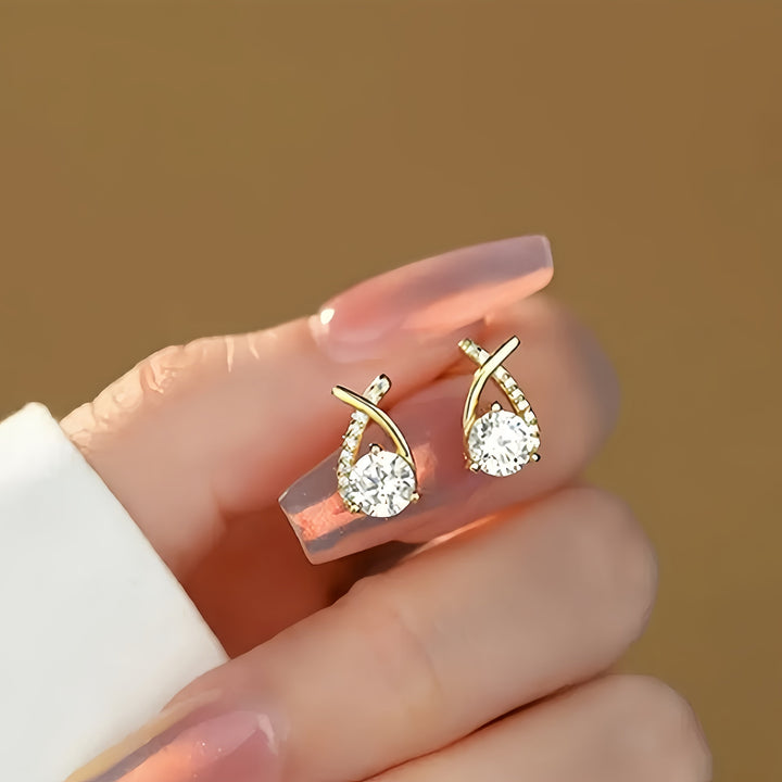 Xara | Boucles d'Oreilles Élégantes en Forme de Croix pour Usage Quotidien
