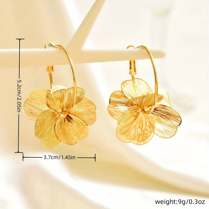 Selah | Boucles d'Oreilles Dorées à Double Anneau avec Design Moderne