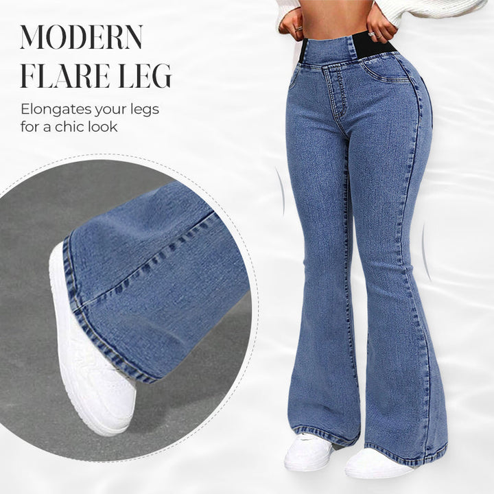 Yara | Jean femme taille haute avec jambes élastiques