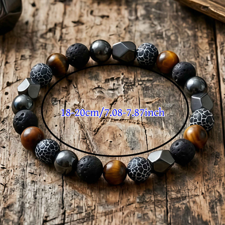 Korevane | Bracelet Artisanal en Pierre Naturelle et Hématite pour Homme