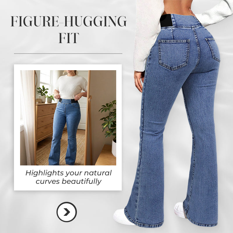 Yara | Jean femme taille haute avec jambes élastiques