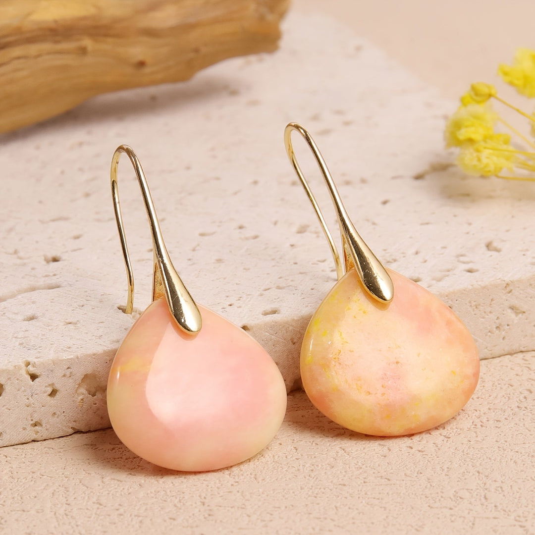 Mirea | Boucles d'Oreilles en Pierre Naturelle en Forme de Goutte avec un Style Élégant