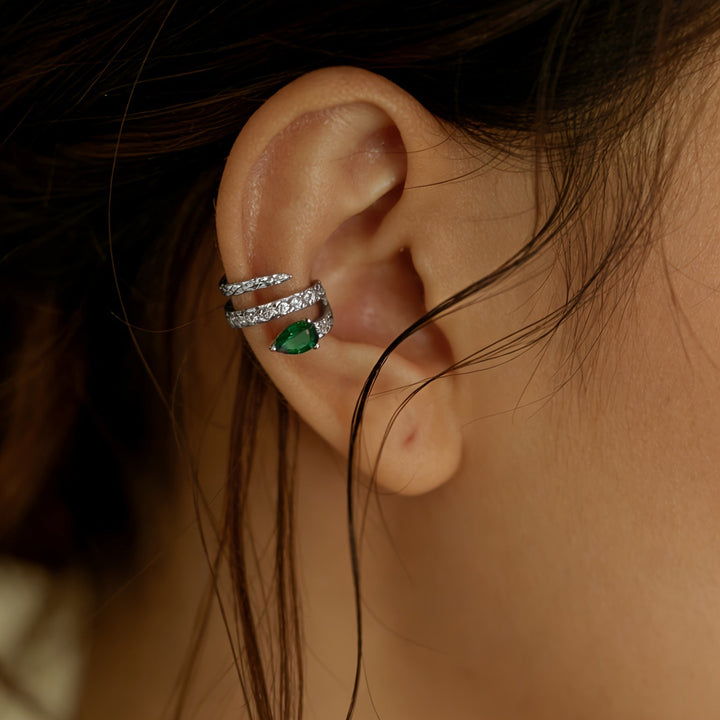 Seren | Boucle d'oreille Cuff avec Charme de Serpent