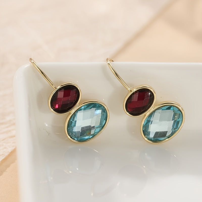 Perla | Boucles d'Oreilles Pendantes Ovales avec Design Artisanal Élégant