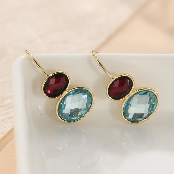 Perla | Boucles d'Oreilles Pendantes Ovales avec Design Artisanal Élégant