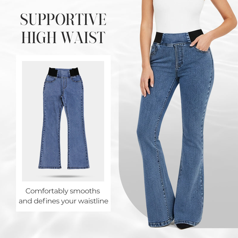 Yara | Jean femme taille haute avec jambes élastiques