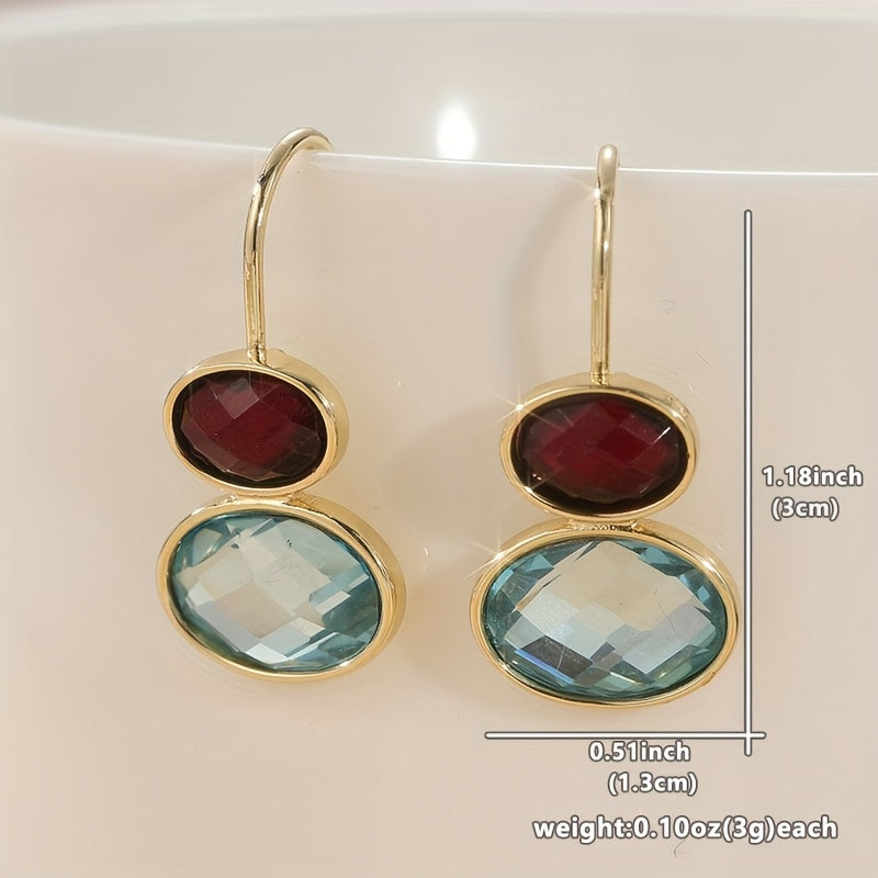 Perla | Boucles d'Oreilles Pendantes Ovales avec Design Artisanal Élégant