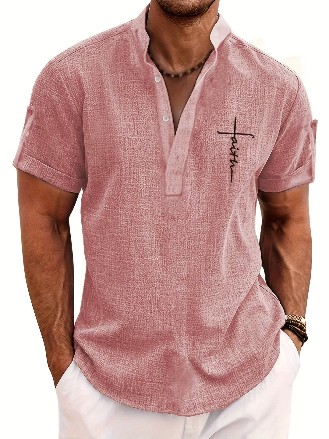 Hayes | Chemise élégante à manches courtes et col haut