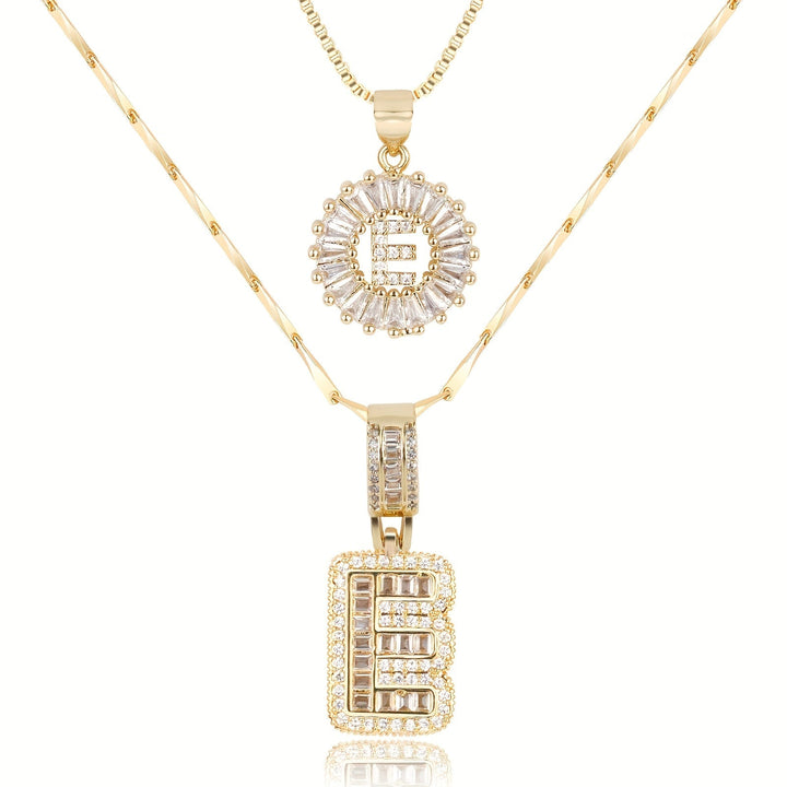 Primrose | Colliers Initiales avec Diamants en Or 14k (2 pièces)