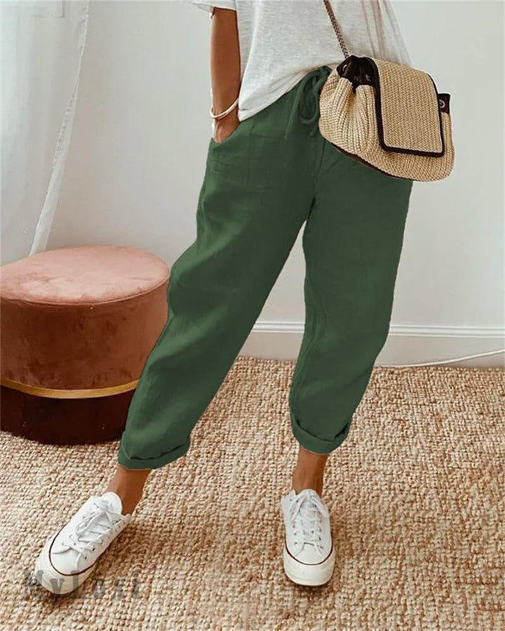 Dorevia | Pantalons Casual en Coton et Lin pour Femmes Confortables et Légers