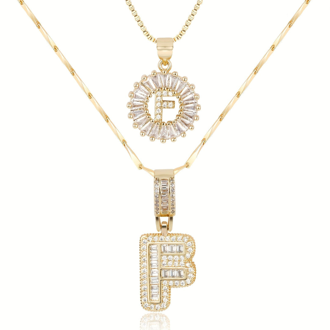 Primrose | Colliers Initiales avec Diamants en Or 14k (2 pièces)