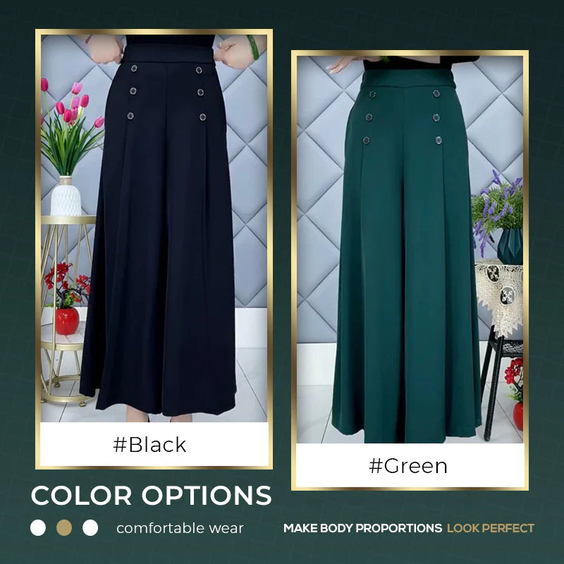 Nell | Pantalons plissés élégants avec jambes larges