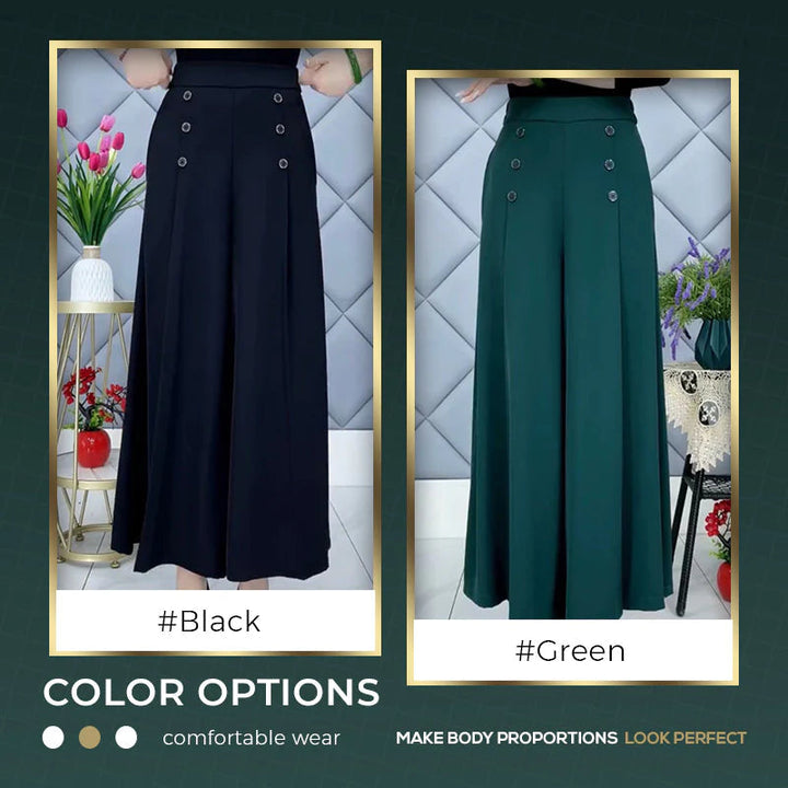 Nell | Pantalons plissés élégants avec jambes larges
