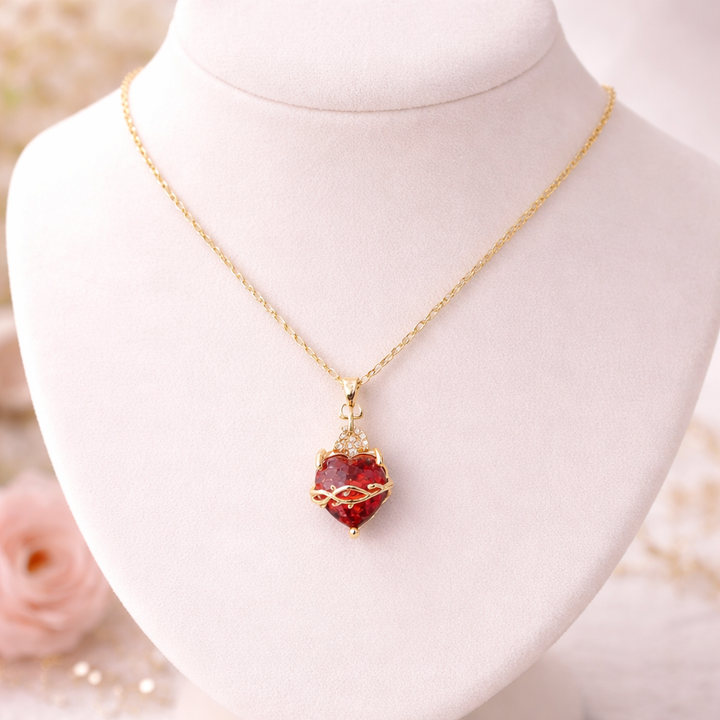 Aurelienna | Collier du Sacré-Cœur de Jésus avec Bain d'Or