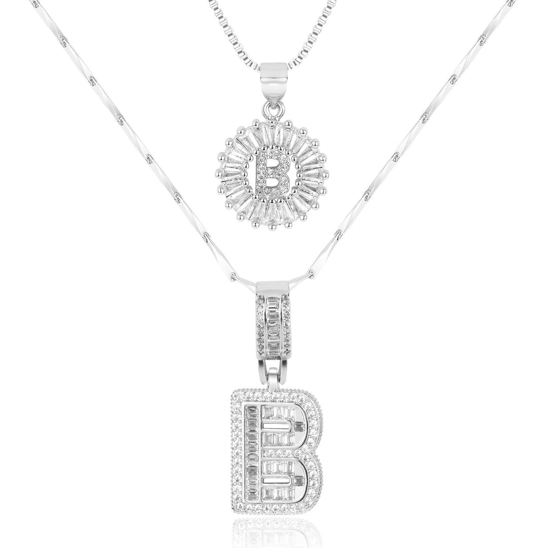 Primrose | Colliers Initiales avec Diamants en Or 14k (2 pièces)