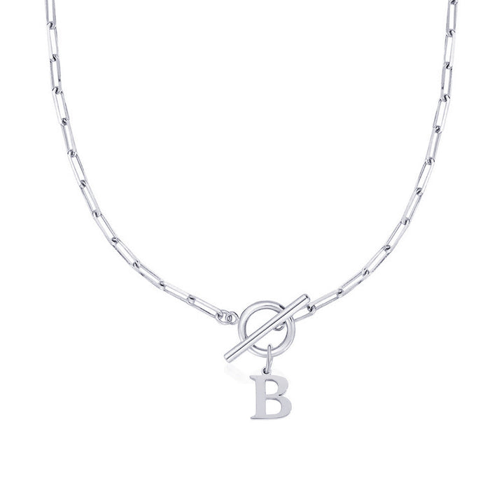 Ganelle | Collier Personnalisé à Initiale avec Fermoir Circulaire